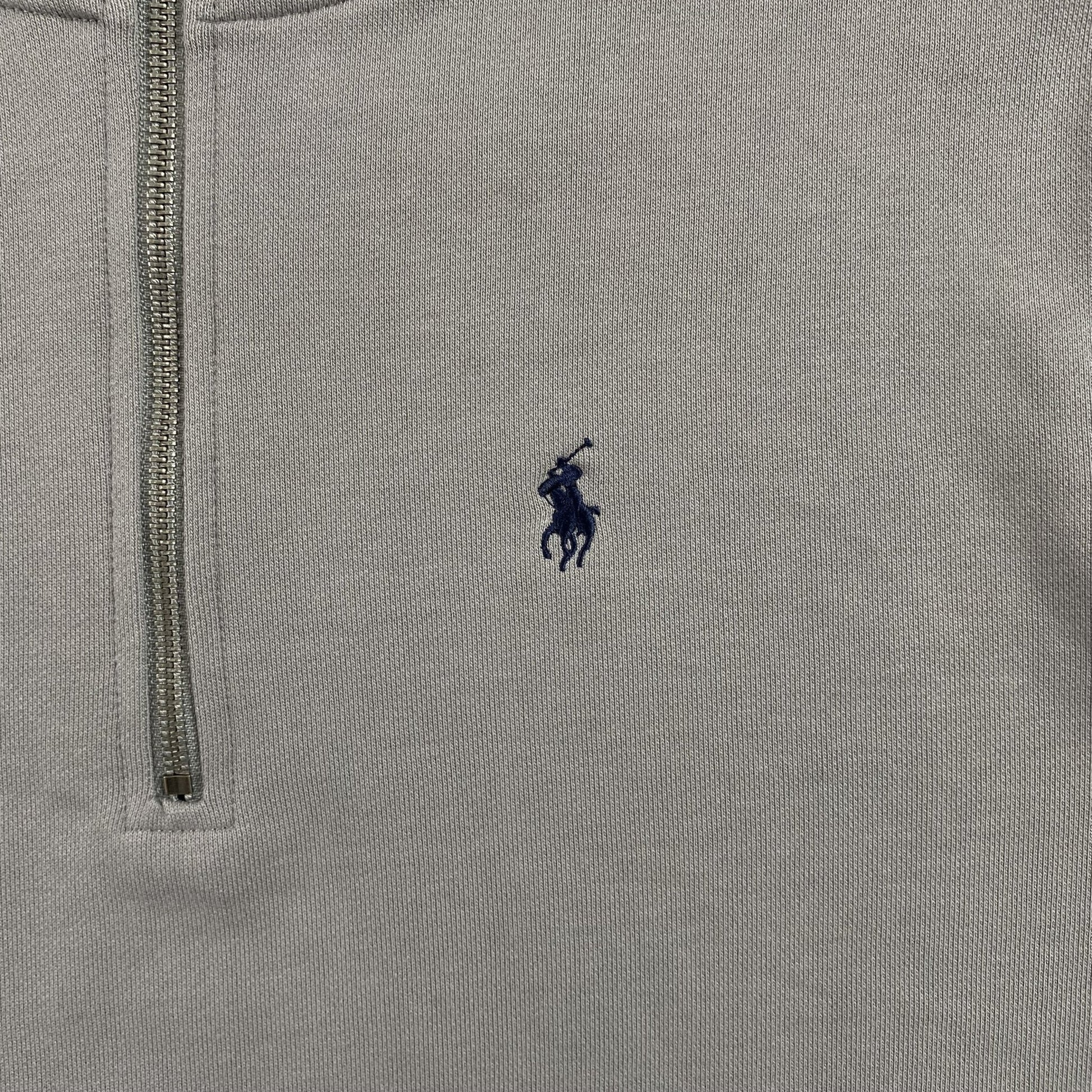 POLO RALPH LAUREN QUARTER ZIP SWEATSHIRT GREY - Sin Sity Reps