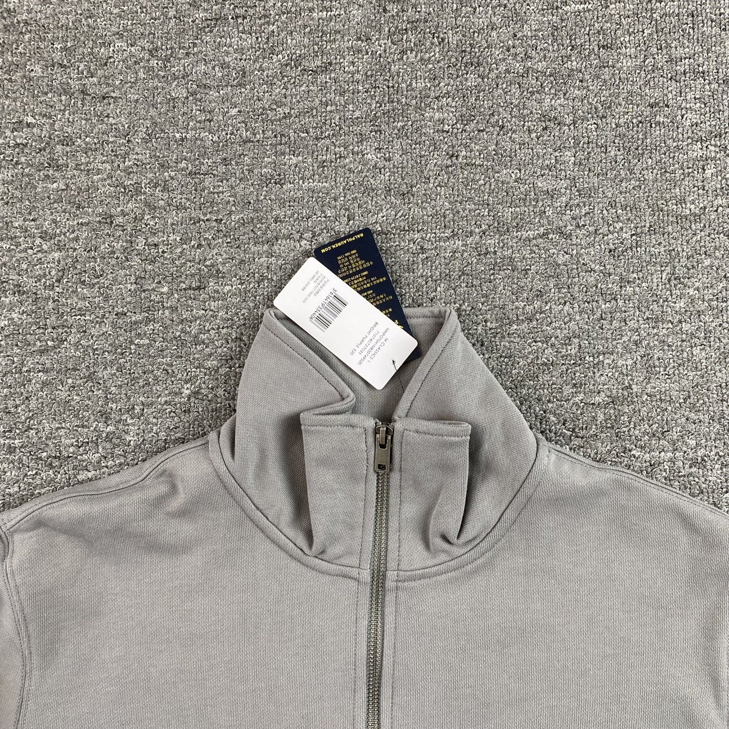 POLO RALPH LAUREN QUARTER ZIP SWEATSHIRT GREY - Sin Sity Reps