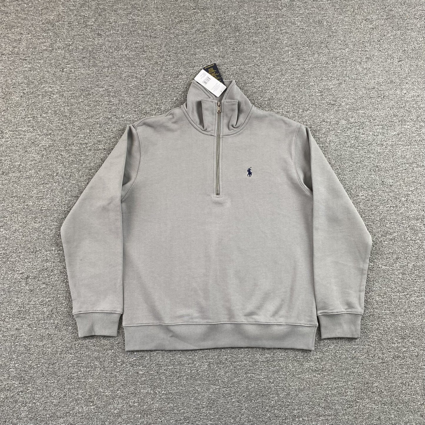 POLO RALPH LAUREN QUARTER ZIP SWEATSHIRT GREY - Sin Sity Reps