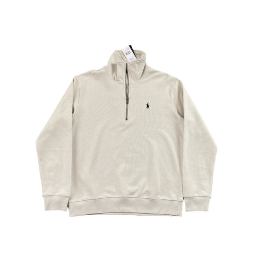 POLO RALPH LAUREN QUARTER ZIP SWEATSHIRT WHITE - Sin Sity Reps