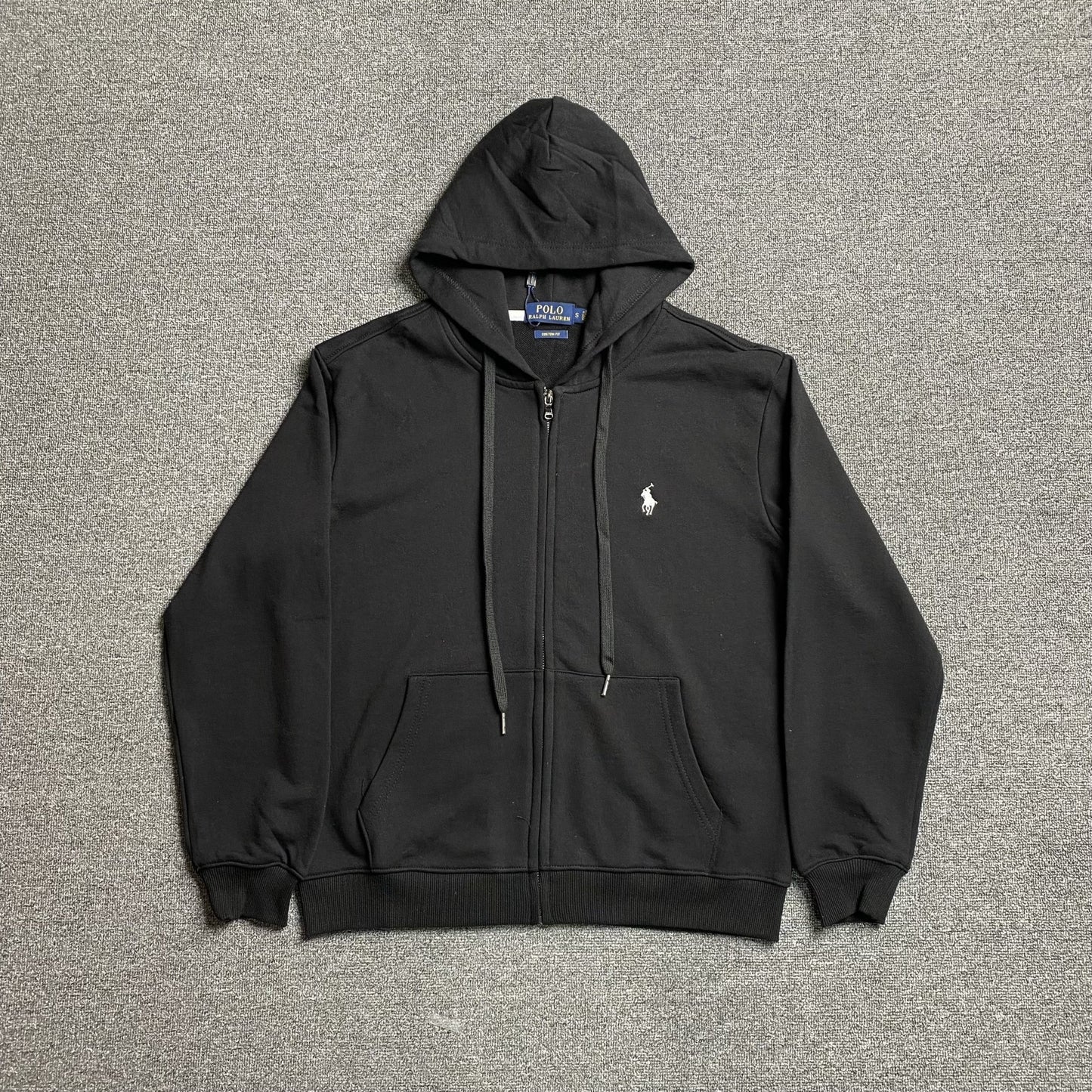 POLO RALPH LAUREN ZIP UP HOODIE BLACK - Sin Sity Reps