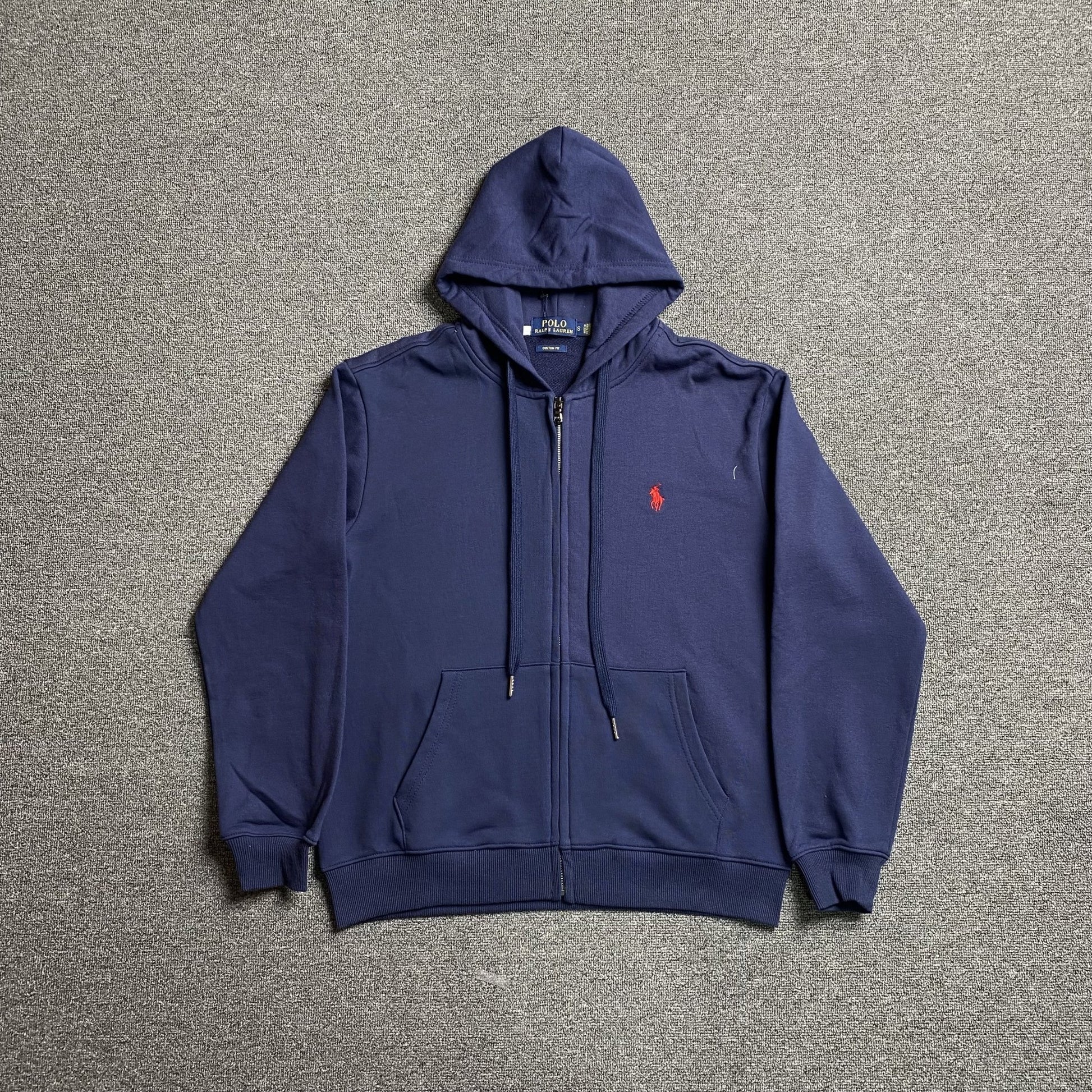 POLO RALPH LAUREN ZIP UP HOODIE NAVY - Sin Sity Reps