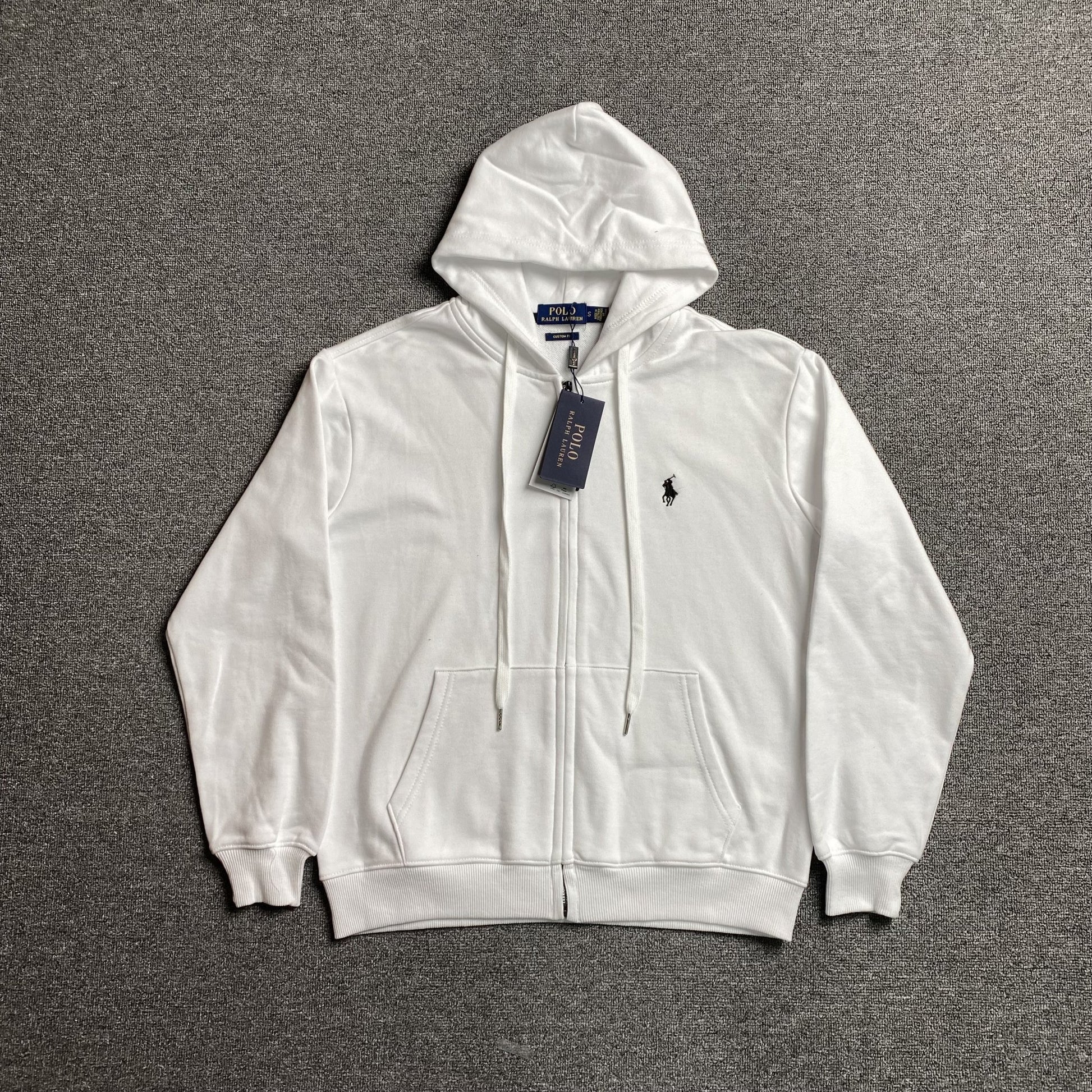 POLO RALPH LAUREN ZIP - UP HOODIE WHITE - Sin Sity Reps