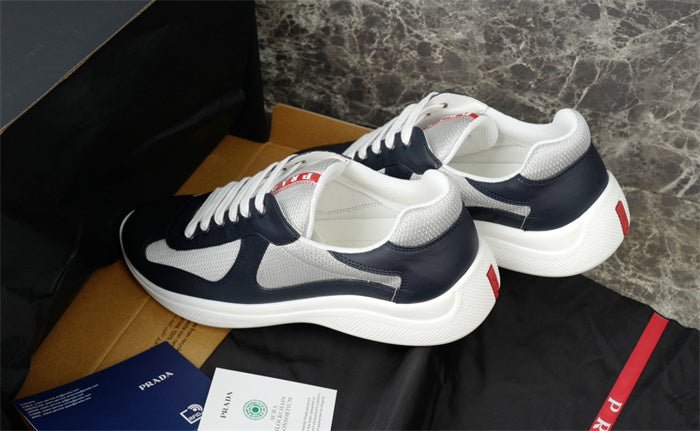 PRADA AMERICA'S CUP LEATHER NAVY SILVER - Sin Sity Reps