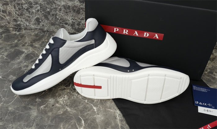 PRADA AMERICA'S CUP LEATHER NAVY SILVER - Sin Sity Reps