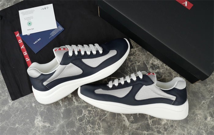 PRADA AMERICA'S CUP LEATHER NAVY SILVER - Sin Sity Reps