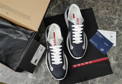 PRADA AMERICA'S CUP LEATHER NAVY SILVER - Sin Sity Reps