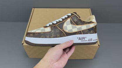 NIKE AIR FORCE 1 LOUIS VUITTON BROWN