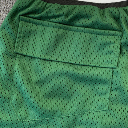 RHUDE COURT LOGO SHORTS GREEN - Sin Sity Reps