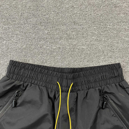 RHUDE RH LOGO SHORTS BLACK ON BLACK - Sin Sity Reps