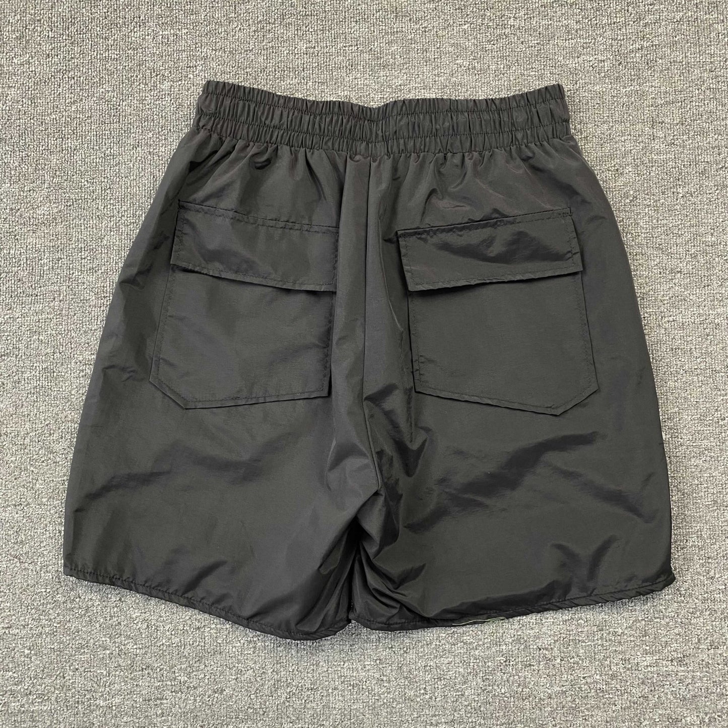 RHUDE RH LOGO SHORTS BLACK ON BLACK - Sin Sity Reps