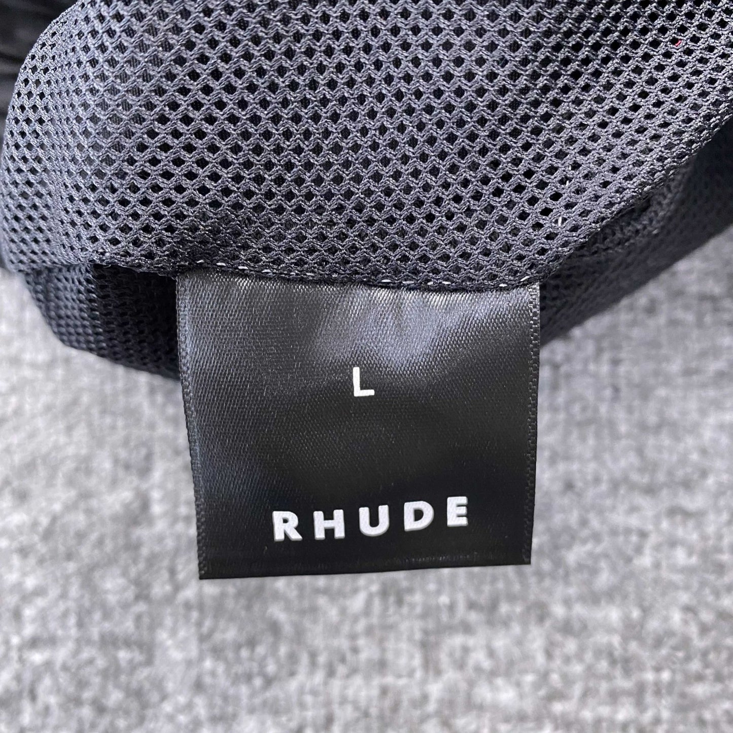 RHUDE RH LOGO SHORTS BLACK ON BLACK - Sin Sity Reps