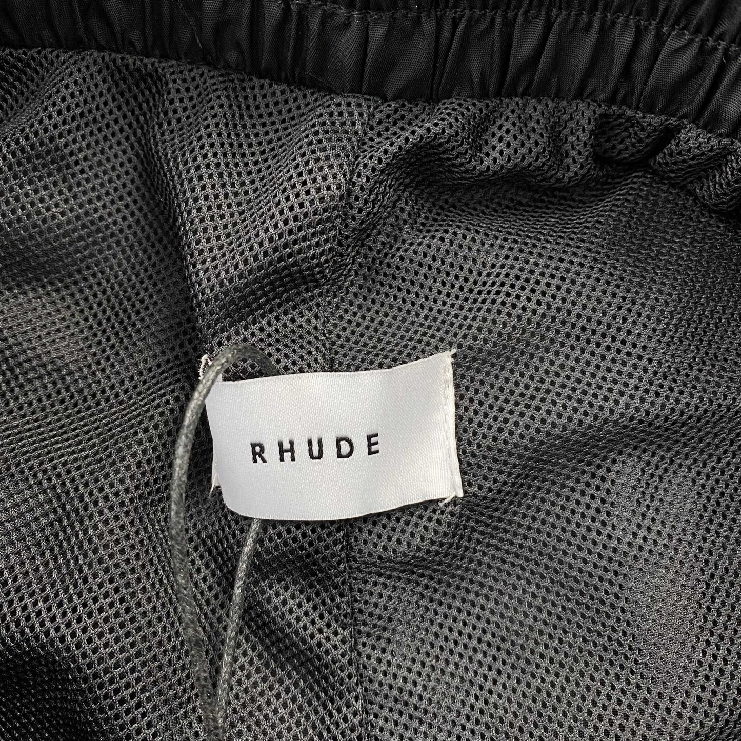 RHUDE RH LOGO SHORTS BLACK ON BLACK - Sin Sity Reps