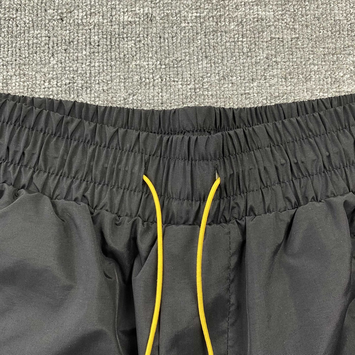 RHUDE RH LOGO SHORTS BLACK ON BLACK - Sin Sity Reps