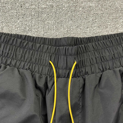 RHUDE RH LOGO SHORTS BLACK ON BLACK - Sin Sity Reps