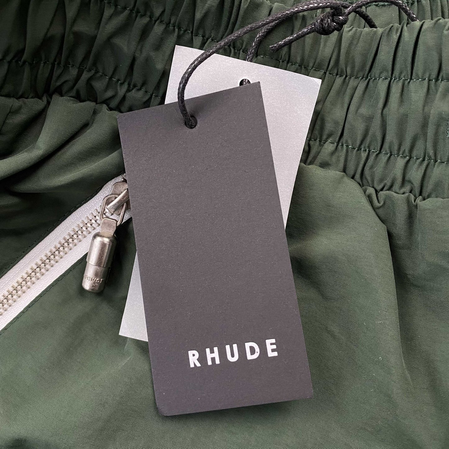 RHUDE RH LOGO SHORTS GREEN - Sin Sity Reps