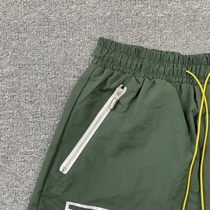 RHUDE RH LOGO SHORTS GREEN - Sin Sity Reps