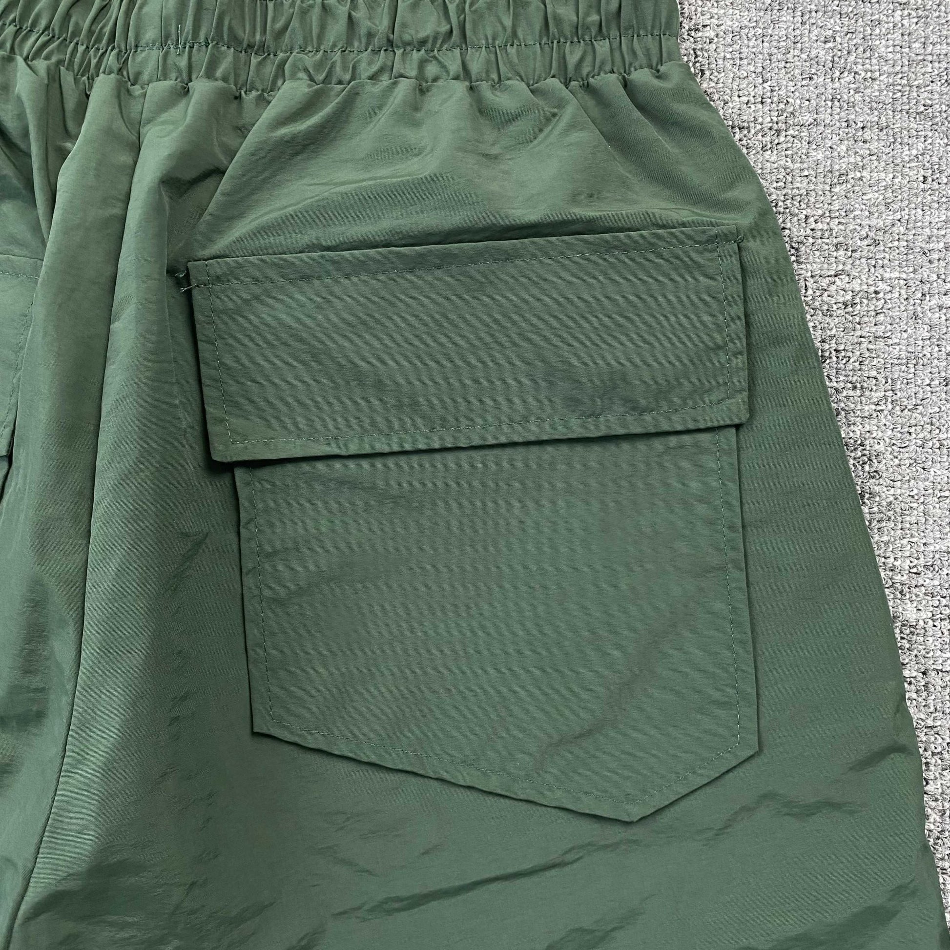 RHUDE RH LOGO SHORTS GREEN - Sin Sity Reps