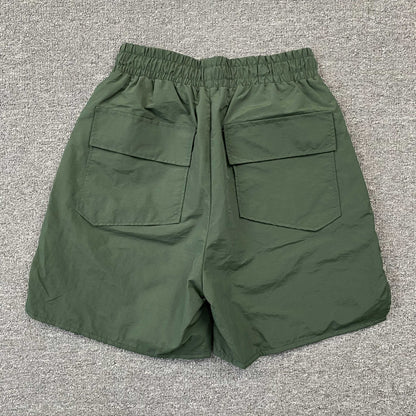 RHUDE RH LOGO SHORTS GREEN - Sin Sity Reps