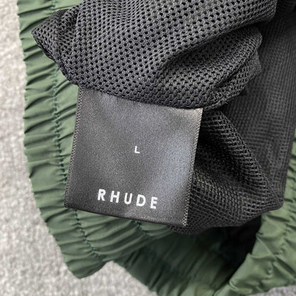 RHUDE RH LOGO SHORTS GREEN - Sin Sity Reps