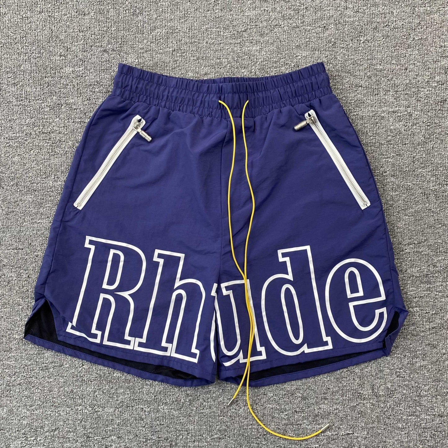 RHUDE RH LOGO SHORTS NAVY - Sin Sity Reps