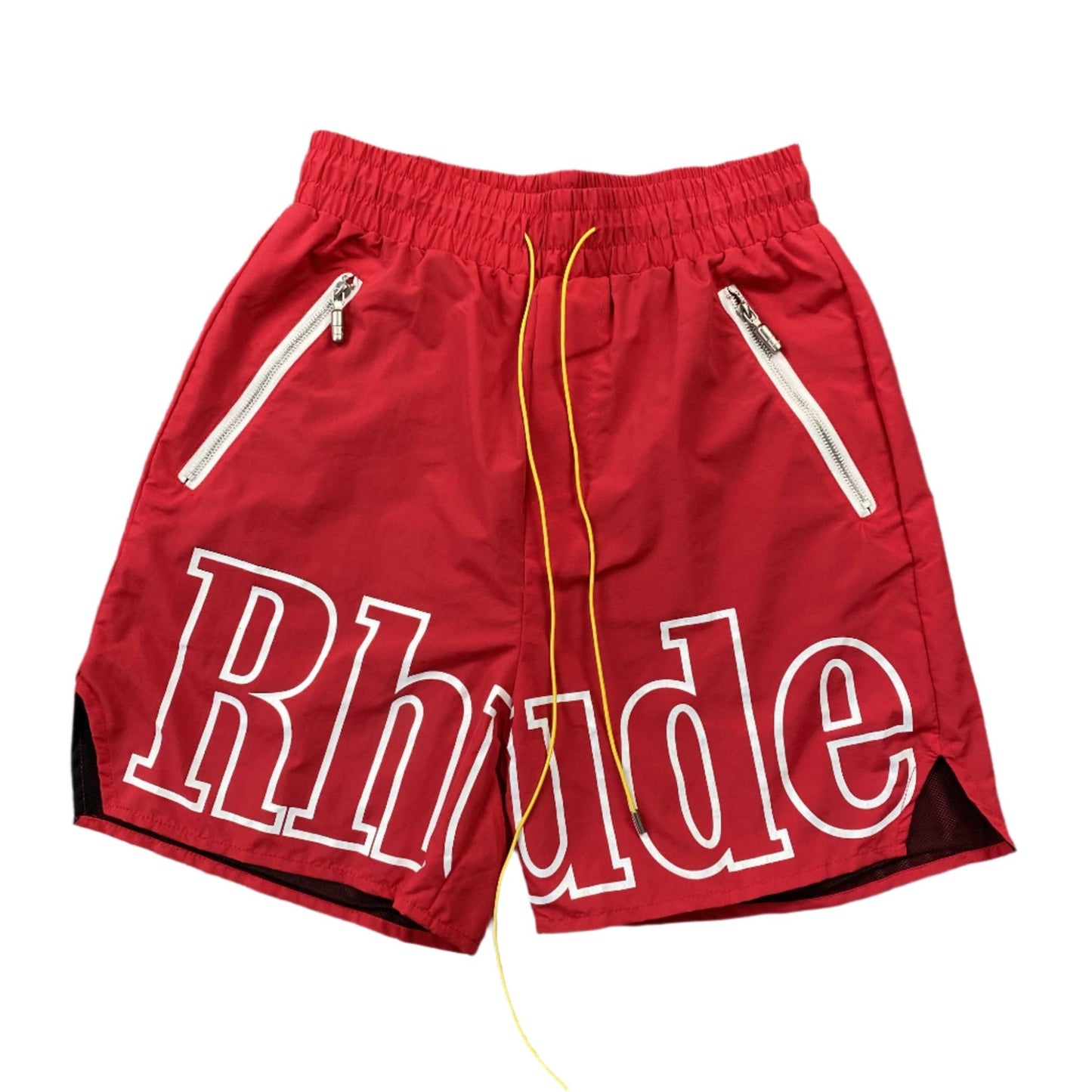 RHUDE RH LOGO SHORTS RED - Sin Sity Reps