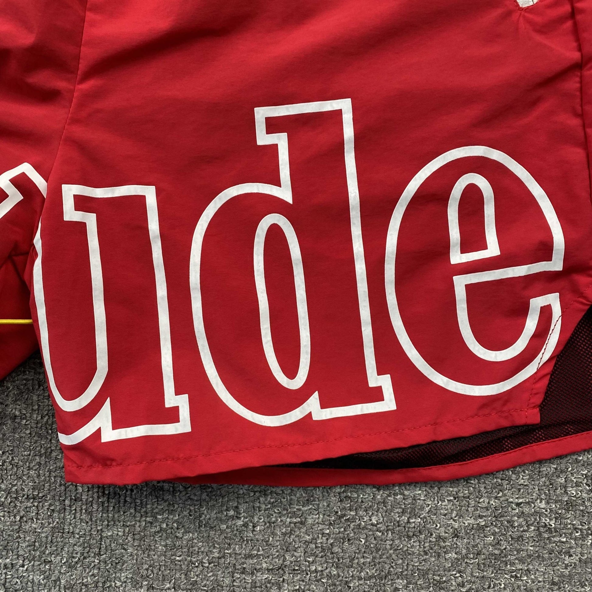 RHUDE RH LOGO SHORTS RED - Sin Sity Reps