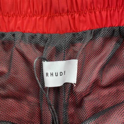 RHUDE RH LOGO SHORTS RED - Sin Sity Reps