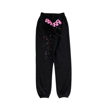 SP5DER ANGEL NUMBER SWEATPANTS BLACK - Sin Sity Reps