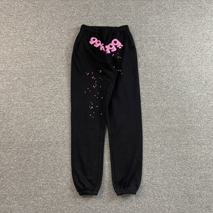 SP5DER ANGEL NUMBER SWEATPANTS BLACK - Sin Sity Reps