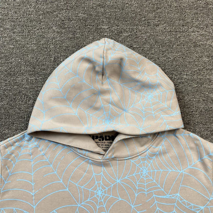 SP5DER AOP WEB HOODIE HEATHER GREY - Sin Sity Reps