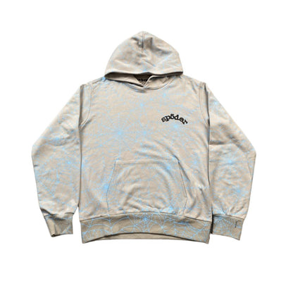 SP5DER AOP WEB HOODIE HEATHER GREY - Sin Sity Reps