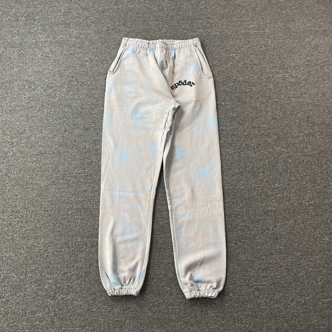 SP5DER AOP WEB SWEATPANTS HEATHER GREY - Sin Sity Reps