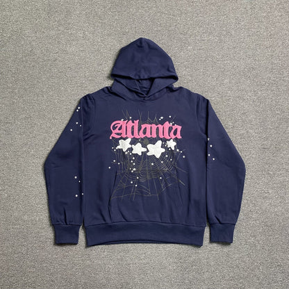 SP5DER ATLANTA HOODIE NAVY - Sin Sity Reps