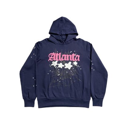 SP5DER ATLANTA HOODIE NAVY - Sin Sity Reps