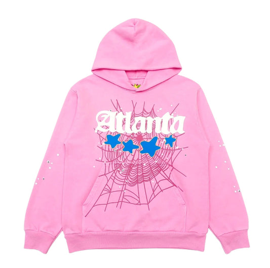 SP5DER ATLANTA HOODIE PINK - Sin Sity Reps