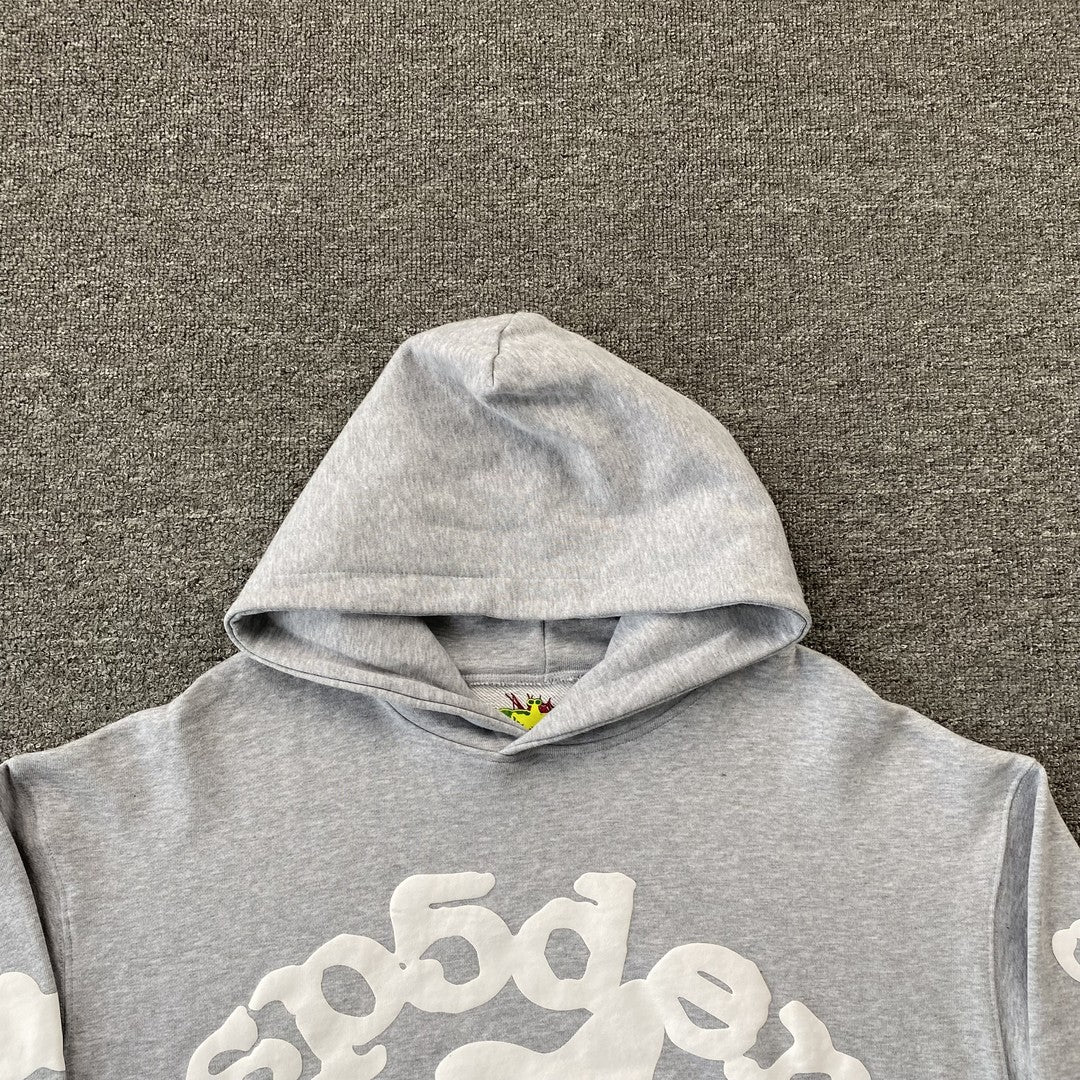 SP5DER BELUGA HOODIE HEATHER GREY - Sin Sity Reps