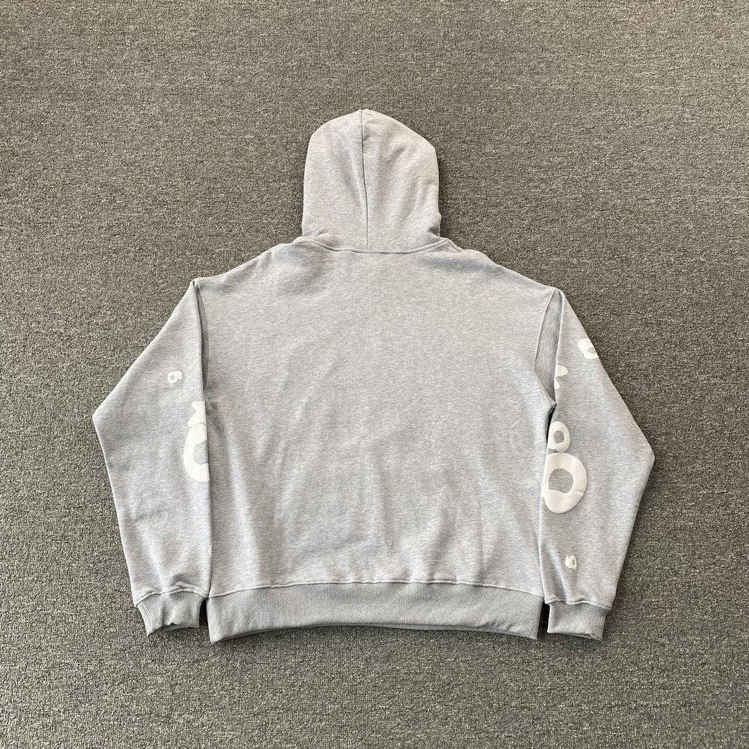 SP5DER BELUGA HOODIE HEATHER GREY - Sin Sity Reps