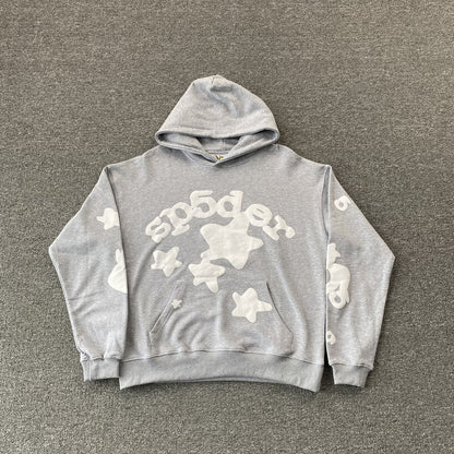 SP5DER BELUGA HOODIE HEATHER GREY - Sin Sity Reps