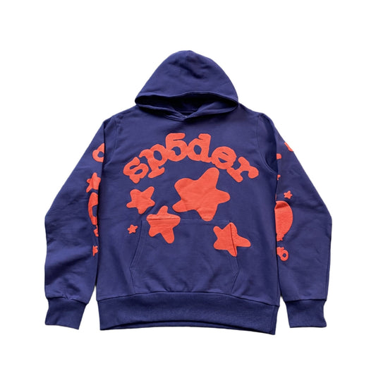 SP5DER BELUGA HOODIE NAVY - Sin Sity Reps