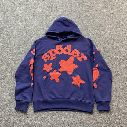 SP5DER BELUGA HOODIE NAVY - Sin Sity Reps