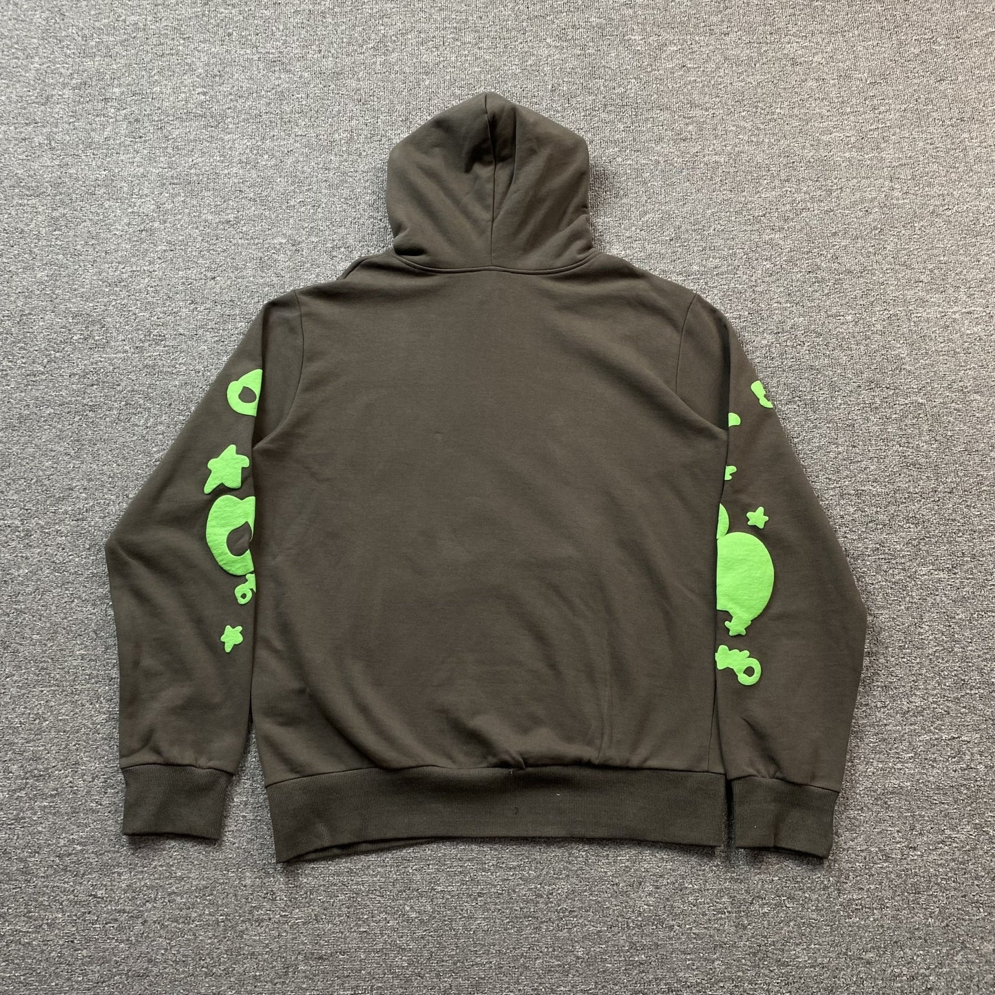 SP5DER BELUGA HOODIE SLATE GREY/GREEN - Sin Sity Reps