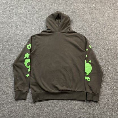 SP5DER BELUGA HOODIE SLATE GREY/GREEN - Sin Sity Reps