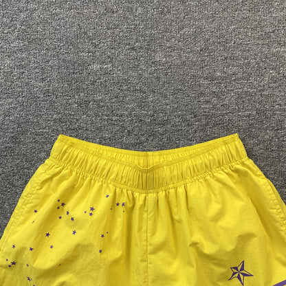 SP5DER DOUBLE LAYER SHORTS YELLOW - Sin Sity Reps