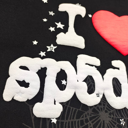 SP5DER I HEART SP5 SOUVENIR HOODIE BLACK - Sin Sity Reps