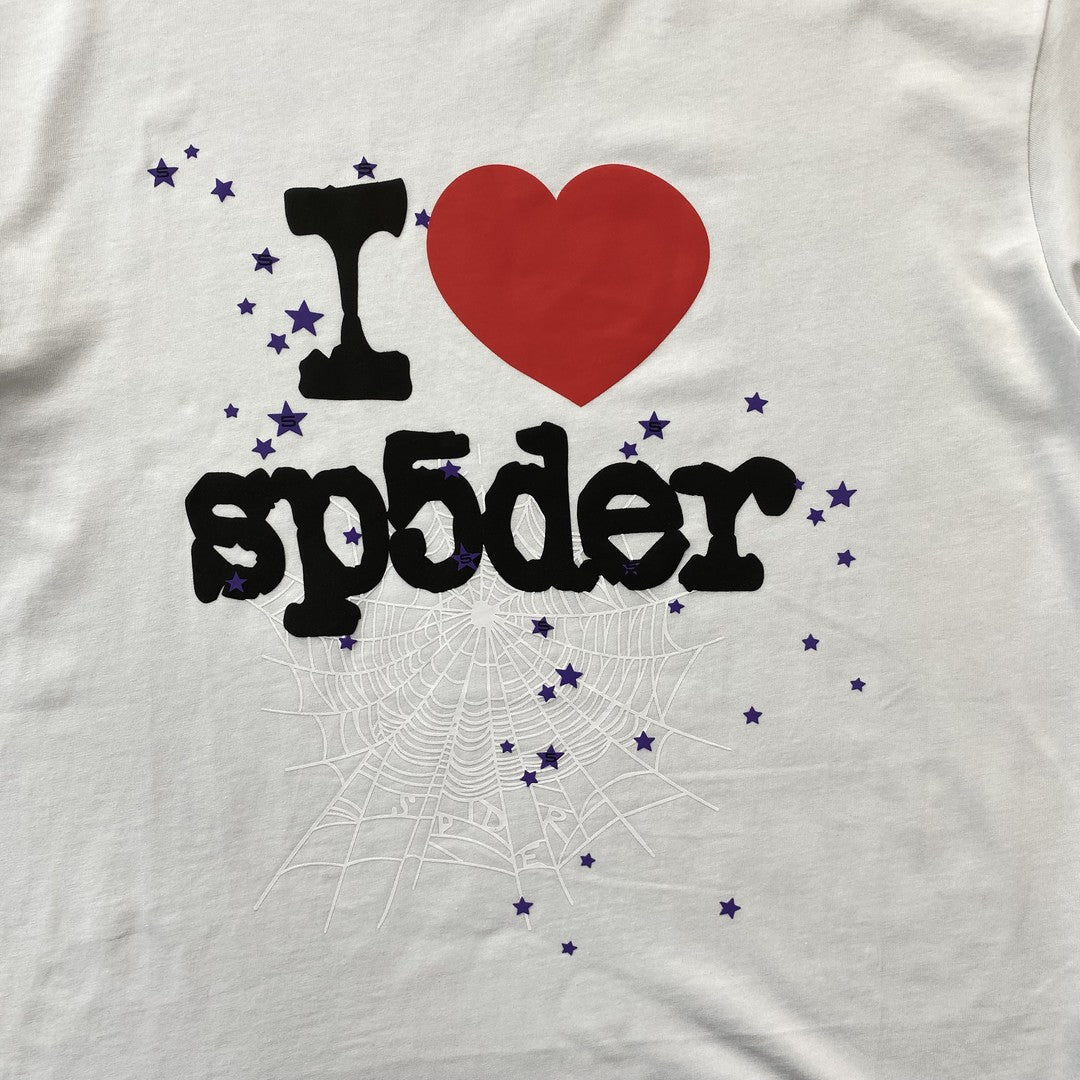 SP5DER I HEART SP5DER TEE WHITE - Sin Sity Reps