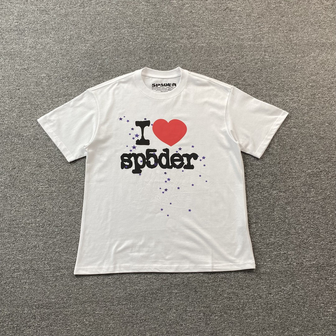 SP5DER I HEART SP5DER TEE WHITE - Sin Sity Reps