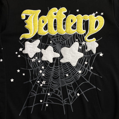 SP5DER JEFFERY HOODIE BLACK - Sin Sity Reps