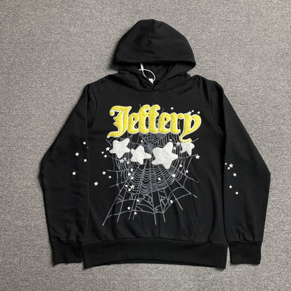 SP5DER JEFFERY HOODIE BLACK - Sin Sity Reps