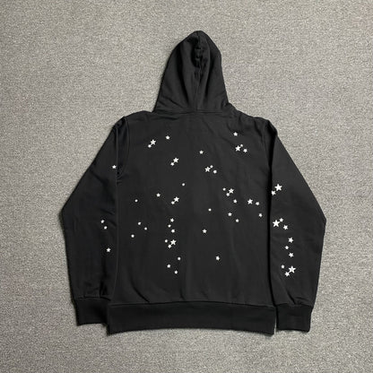 SP5DER JEFFERY HOODIE BLACK - Sin Sity Reps